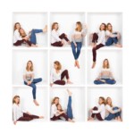 Une mère et sa fille posant pour une séance photo Dans la boite, réalisée par le Studio Bérengère, votre photographe des Yvelines.