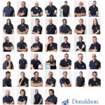 Page de portraits individuels professionnels réalisés par le Studio Bérengère pour l'entreprise Donaldson.